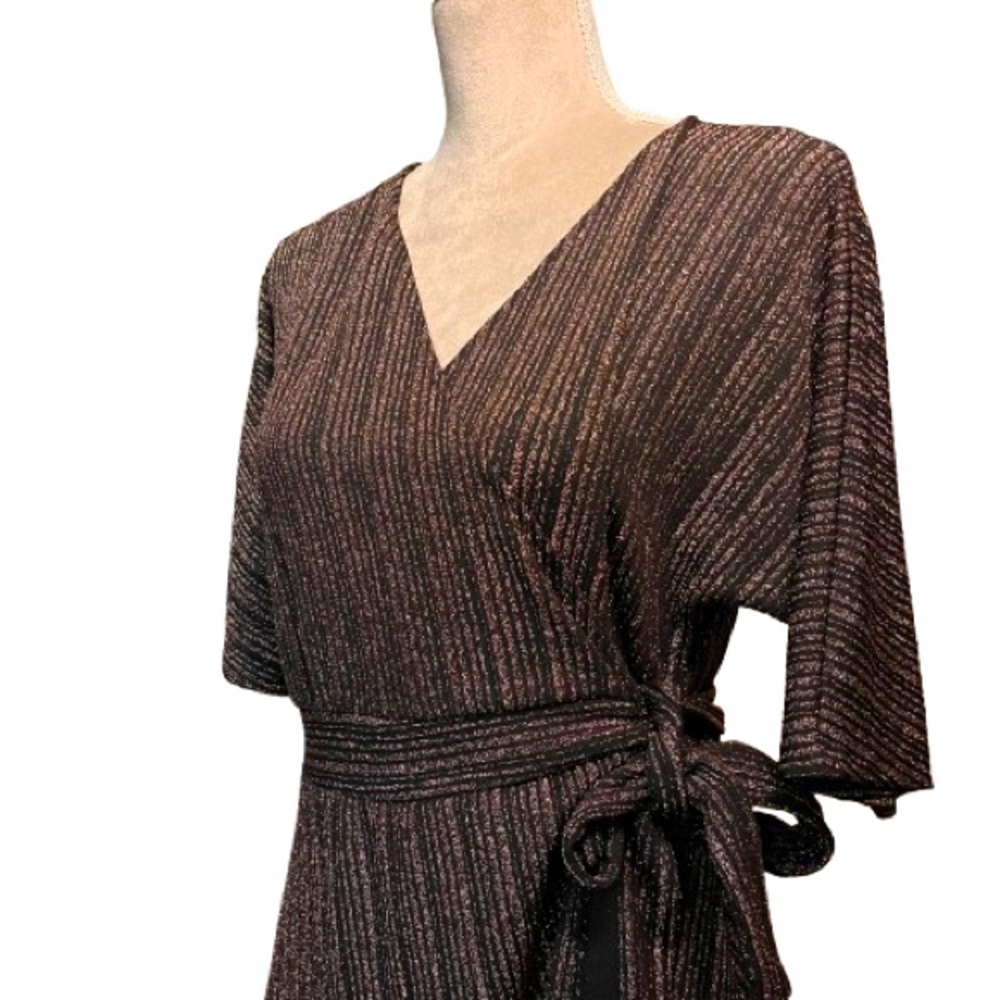 Spense dress,size M black & rose gold wrap dress